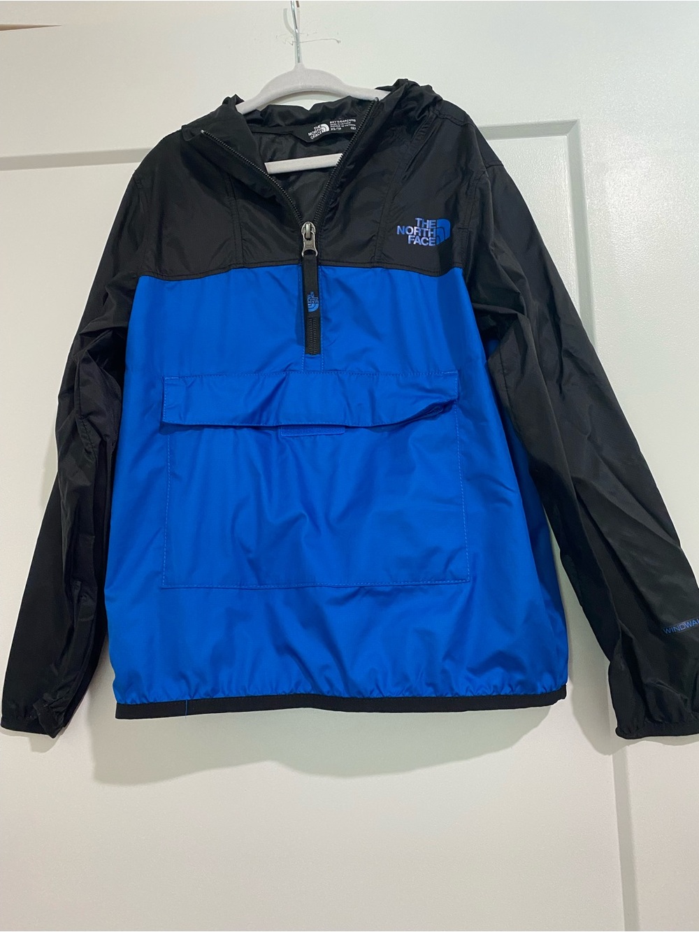 The North Face Blue and Black Kids' Pullover Rain Anorak